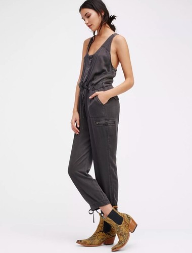 Mono utilitario Free People Roaring Rayon 4 originales $148 gris/verde raro lindo - Imagen 5 de 11