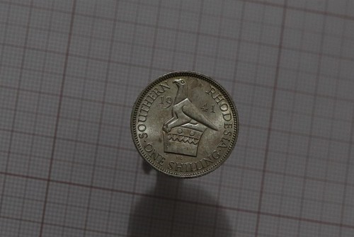 🧭 🇿🇼 SOUTHERN RHODESIA SHILLING 1941 SCARCE HIGH GRADE B63 #Z4677