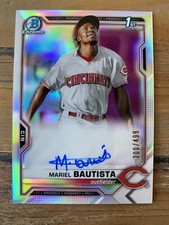 MARIEL BAUTISTA 1st 2021 Bowman CHROME PROSPECT AUTO Reds #CPA-MB /499