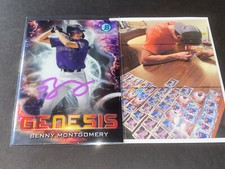 Benny Montgomery Rockies Auto Signed 2021 Bowman Draft Genesis .