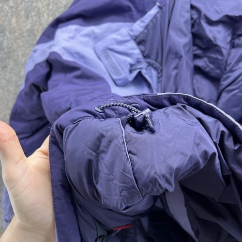 LL Beans Jacket Women Medium Petite Purple Full Zip Primaloft Parka Coat O PH16 - Picture 12 of 14