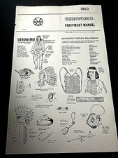 Marx Johnny West Geronimo 1st Issue EQUIPMENT MANUAL Copy 1863