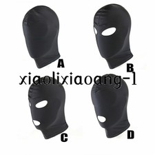 Full Head Hood Stretchy Binding Restraints Blindfold Mask Headgear Roleplay