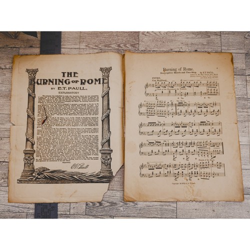 Burning of Rome Sheet Music E.T. Paull Vintage 1903 March-Two Step - Picture 4 of 9