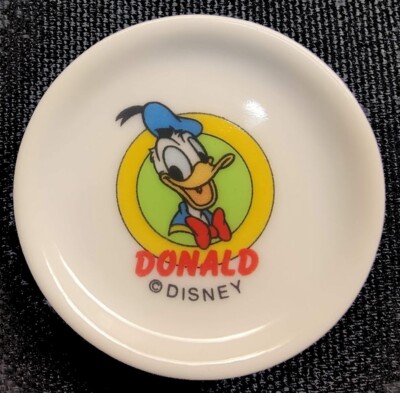 DISNEY DONALD DUCK TINY TREASURES MINI CERAMIC PLATE 1.75'' WIDE - YOU PICK