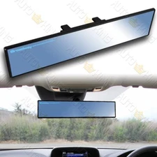 UNIVERSAL FLAT 360MM WIDE BROADWAY BLUE TINT INTERIOR CLIP ON REAR VIEW MIRROR