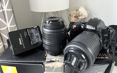 Nikon D D5100 16.2MP Digital SLR Camera - Black With 18-55 And 55