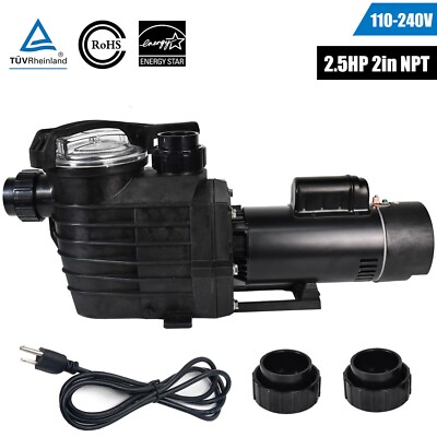 2.5HP INGROUND Swimming POOL PUMP MOTOR 9000GPH 98FT 2'' thread NPT for Hayward