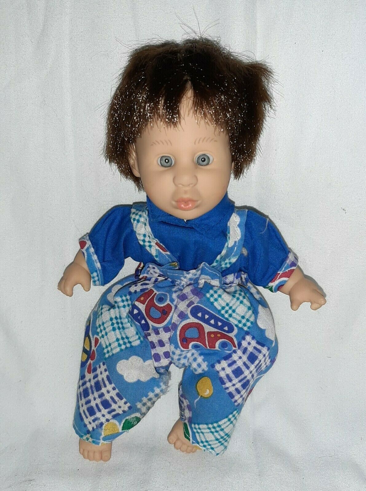 Pair Palm Pal GiGo Bean Bag dolls blue pants funny face 8" standing eBay