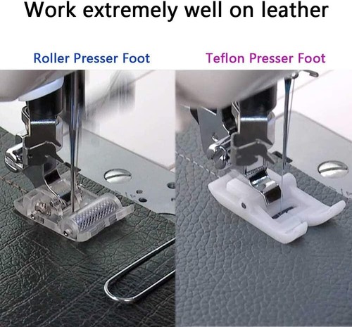 2 prensatelas de rodillo para máquina de coser, con prensatelas de teflón - Bild 5 von 6