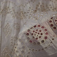 Vintage Y2K Nygard Collection Metallic Eyelet Skirt Sz-10 Semi Sheer Lined Zip