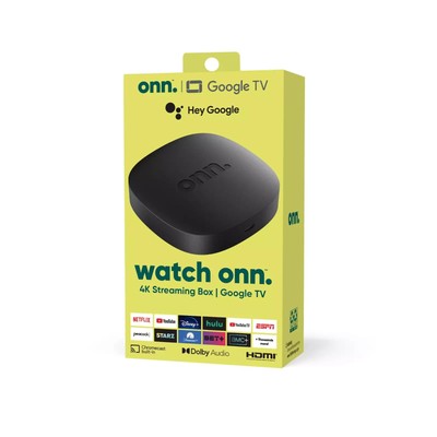 onn. Google TV 4K Android Streaming Box (New 2023, Gen 2), 4K UHD Resolution