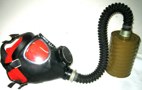 Maska gazowa fetysz czarny styl gumowy filtr przedmiot na Halloween karnawał prepper - Zdjęcie 1 z 6