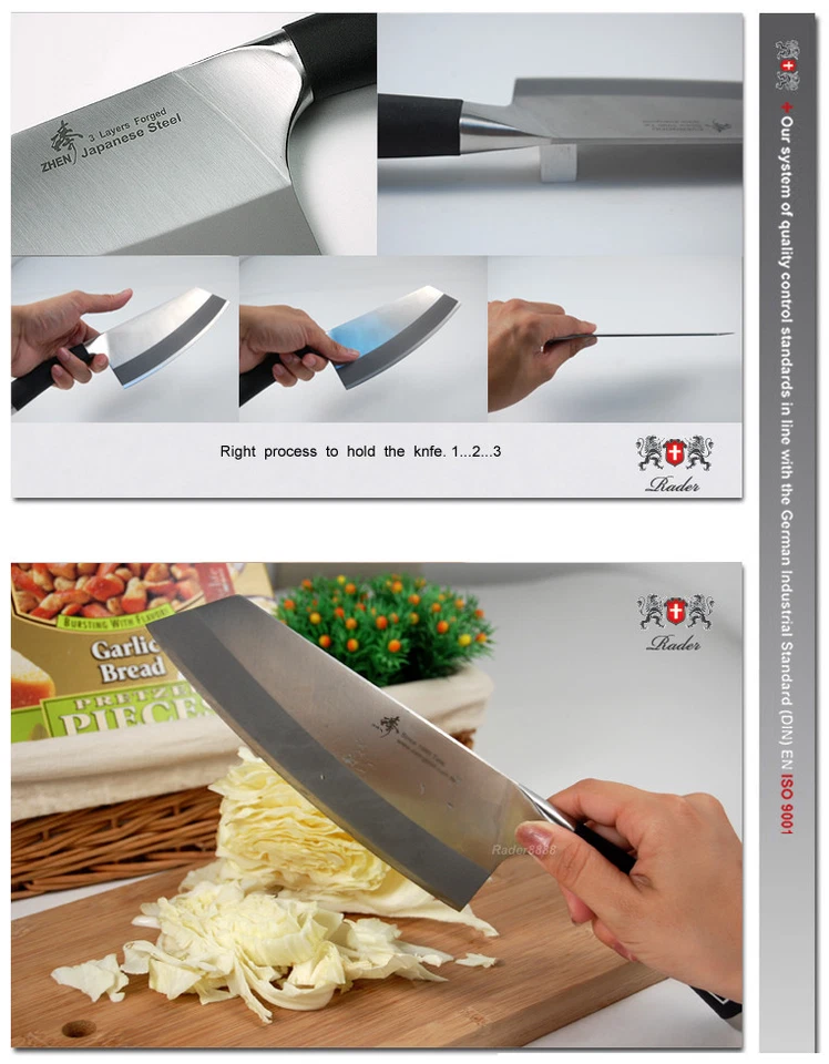 Japanese Steel all purpose cleaver vegetable chopping knife 7 inch cutlery - Image 4 of 4
