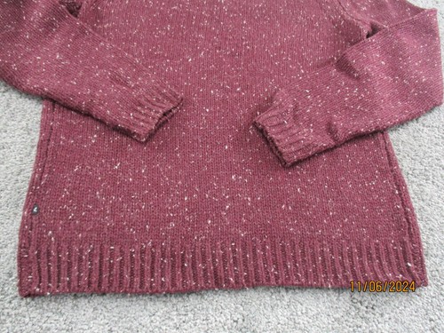 Rusty Jumper/Pullover Small Tight Knit Round Neck Long Sleeve Dark Red - Picture 15 of 15
