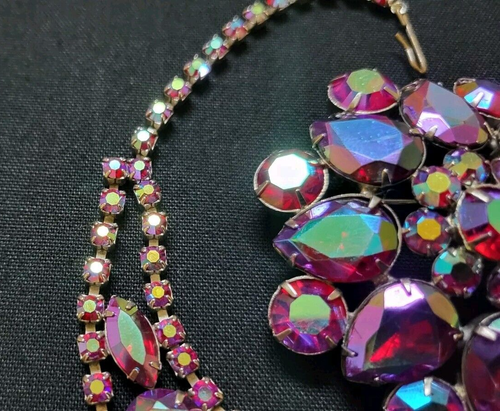 Juliana Vintage Demi-Parure Strass Halskette Brosche - Bild 5 von 14