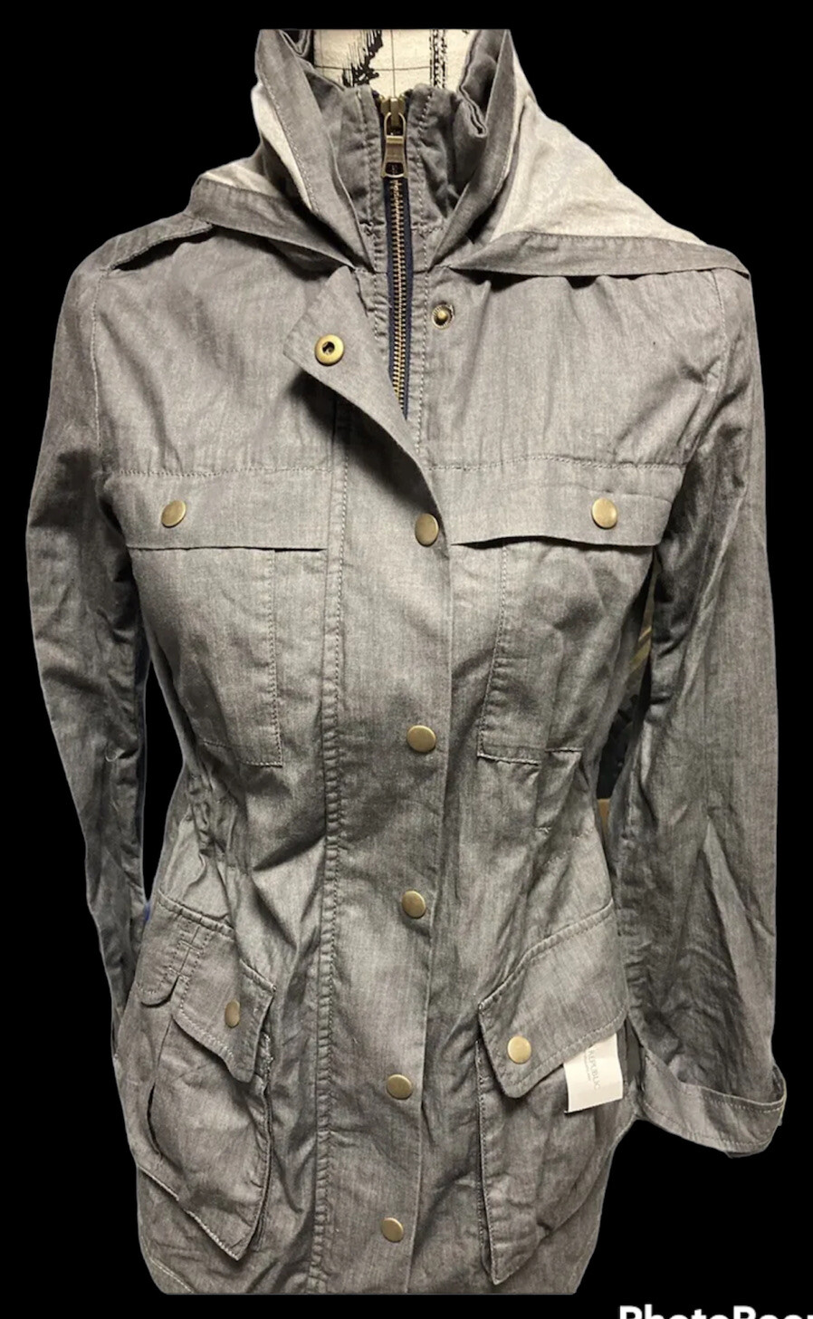Calvin Klein Womens Gray Light Jacket Small Nwt