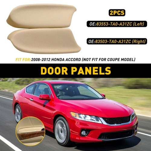 Beige Front Door Panel Armrest & Base Plate for Honda Accord Crosstour 2008-2012