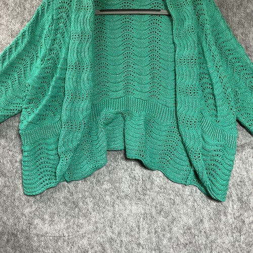 INC International Concepts Sweater Womens Medium Green Cropped Retro Y2K - Picture 4 of 9