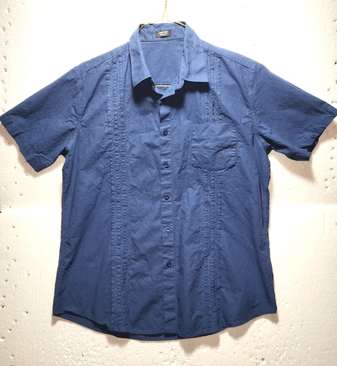 COOFANDY Camicia Uomo Maniche Corte Henley, Tessuto Leggero E Traspirante, Colore Azzurro, Taglia S, Ideale Per Estate E Spiaggia
