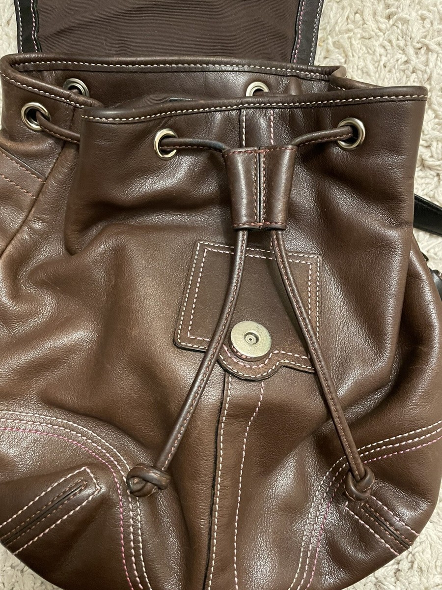 COACH brown leather vintage backpack bag h05s-3559 | eBay display picture 2