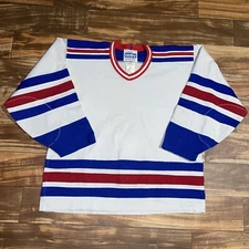 Vintage 80s Gerry Cosby CCM Maska Air-Knit NHL Jersey Men's Size 46 USA