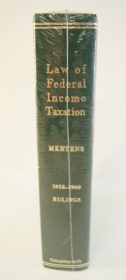 Mertens Law of Federal Income Taxation 1958-1960 Rulings Callaghan Book - Rare