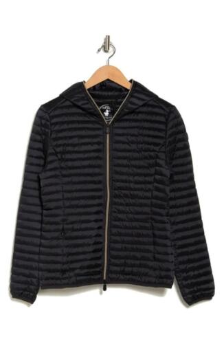 SAVE THE DUCK Alexa Water Resistant Hooded Puffer Jacket in Black L (4) - Picture 4 of 4