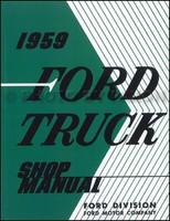 1959 Ford Truck Shop Manuell Pickup F100 F250 F350 Und Groß Service Reparatur