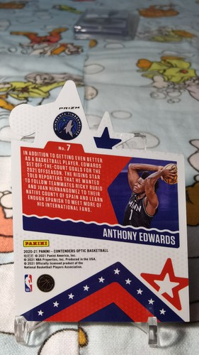 2020-21 Contenders Optic Anthony Edwards Super Stars Red Cracked Ice #7 READ - Picture 2 of 3
