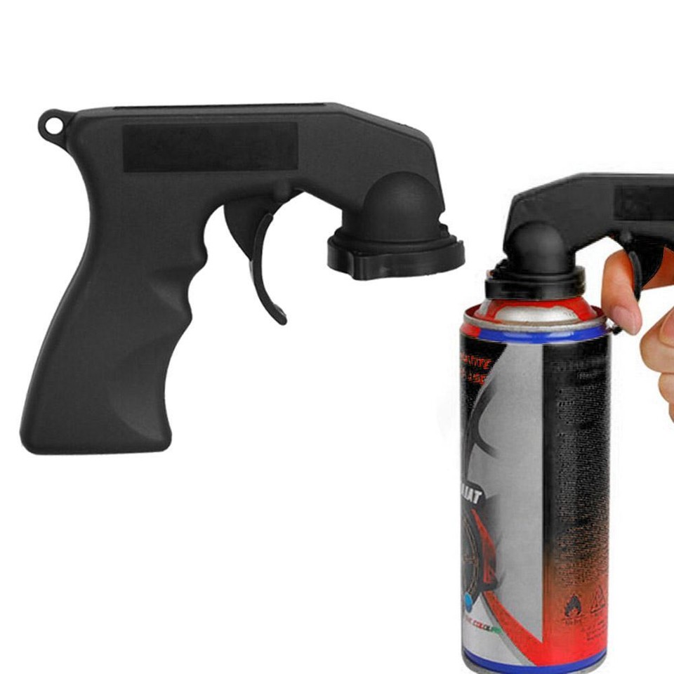 Car Paint Care Aerosol Spray Gun Adapter Handle with Grip Trigger Black