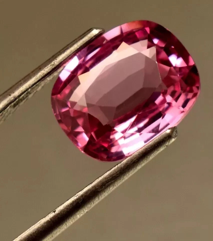 Sparkling Cushion Cut Pink Tourmaline 6Ct Loose Gemstone From Brazil Certified - Image 2 of 4