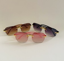 NEW Fashionable Summer Trendy Women's Square Lens Rimless Sunglasses