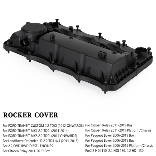 Rocker Cam Cover+Seals Custom Relay Boxer Defender Fit Ford Transit MK7