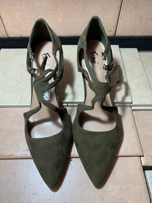 Fioni Womens Green Ankle Strap Heels Size 10 US (170220) | eBay
