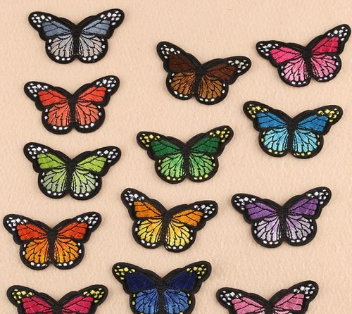 Butterfly Butterflies Embroidery Patches Embroidered Iron On Patch Crafts DIY - Picture 7 of 19
