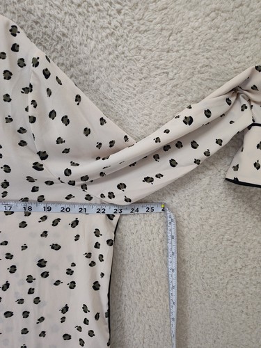 Top donna Lark Ro grande panna stampato 100% poliestere manica lunga camicetta casual - Foto 9 di 17