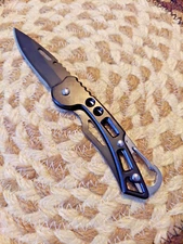 Black Keyring Pocket Knife Folding  Stainless Steel Sharp Outdoor/Camping