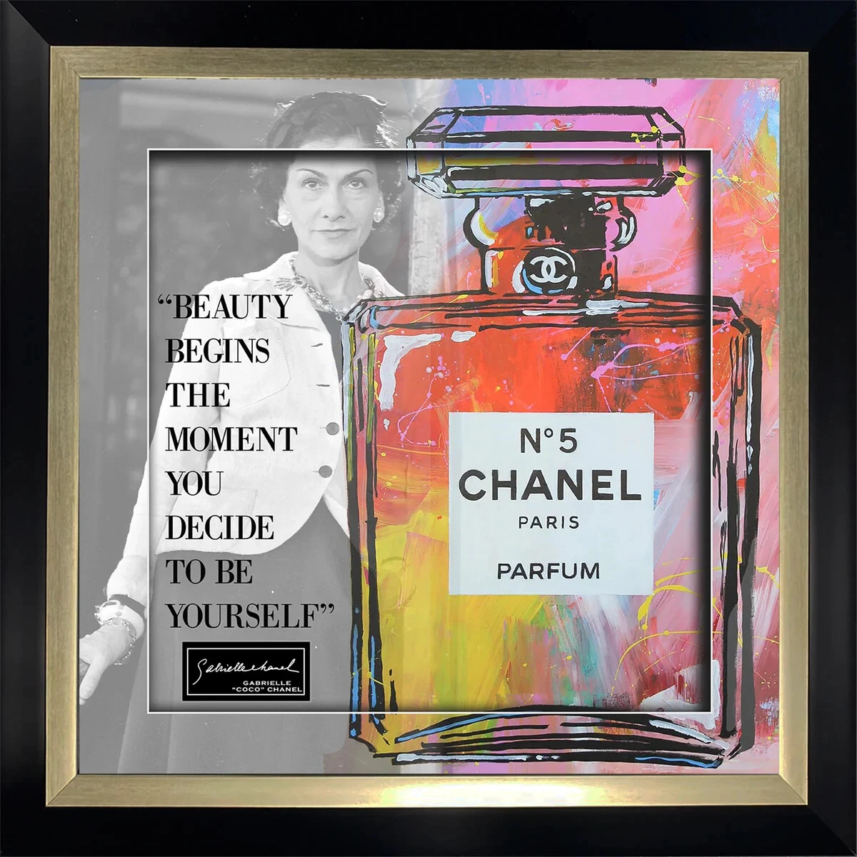 Chanel No 5 in Black and White II by Coco Chanel Vintage Poster  Canvas  Prints  Vintage Printz