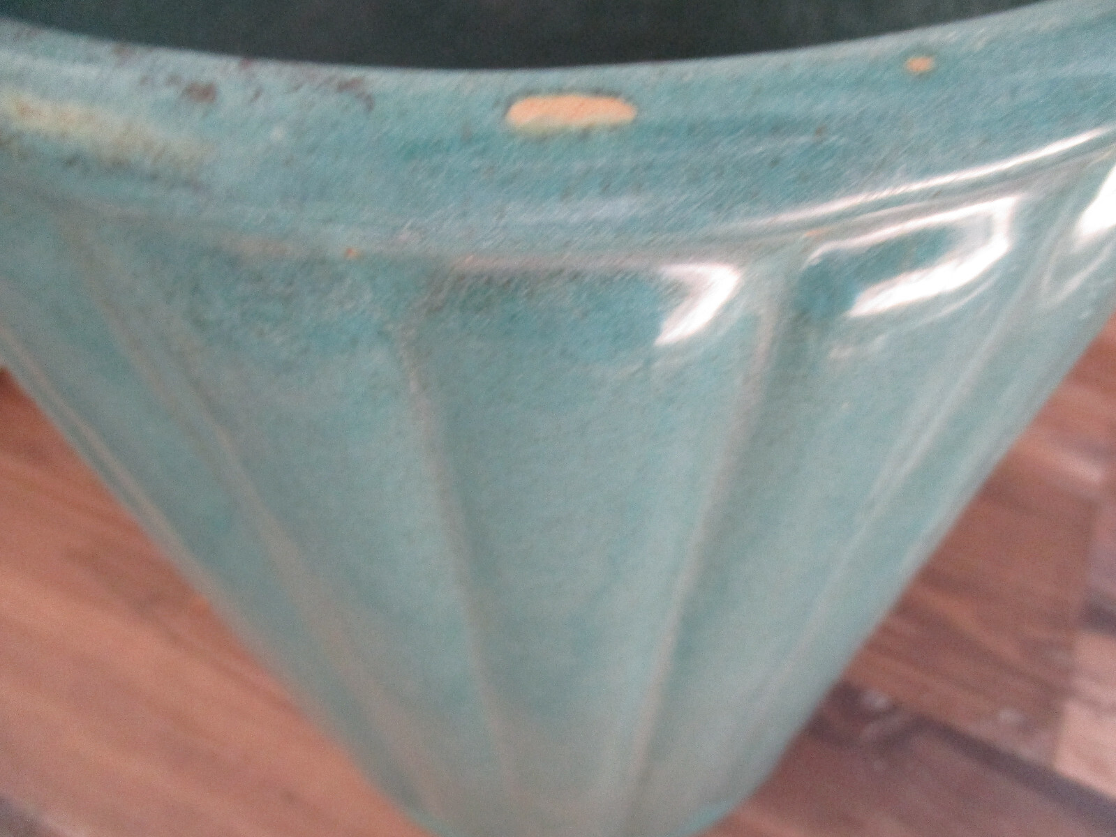 VINTAGE ANTIQUE Ribbed McCoy? ART POTTERY UMBRELLA HOLDER STAND