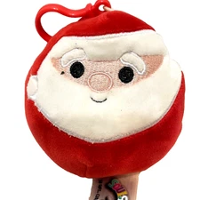 Kellytoy Squishmallow Mini 3" Christmas Santa Plush Stuffed Clip Keychain