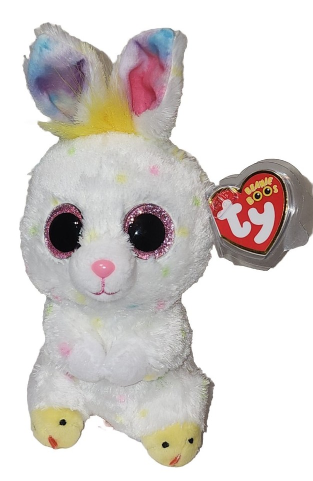 Ty Beanie Boos 2024 Easter Set 6" DUSTY (Bunny Rabbit) PEETIE (Chick in