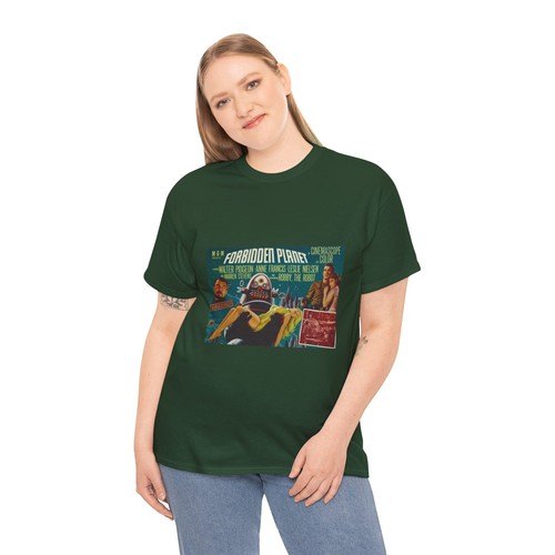 Forbidden Planet 1956 Vintage Retro Sci-fi Movie Poster T-shirt - Picture 29 of 97
