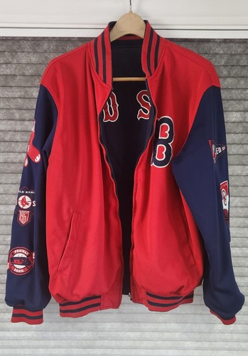 Vintage Boston Red Sox Carl Banks Bomber Reversible Jacket Size Large