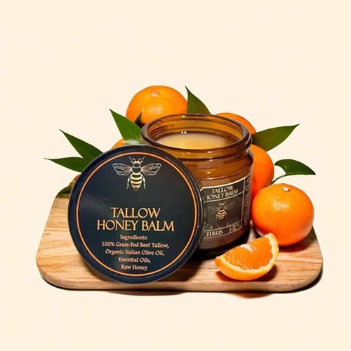 Organic Grass-Fed Beef Tallow Balm with Honey- Moisturize Cream Health 1-3X - Picture 18 of 21