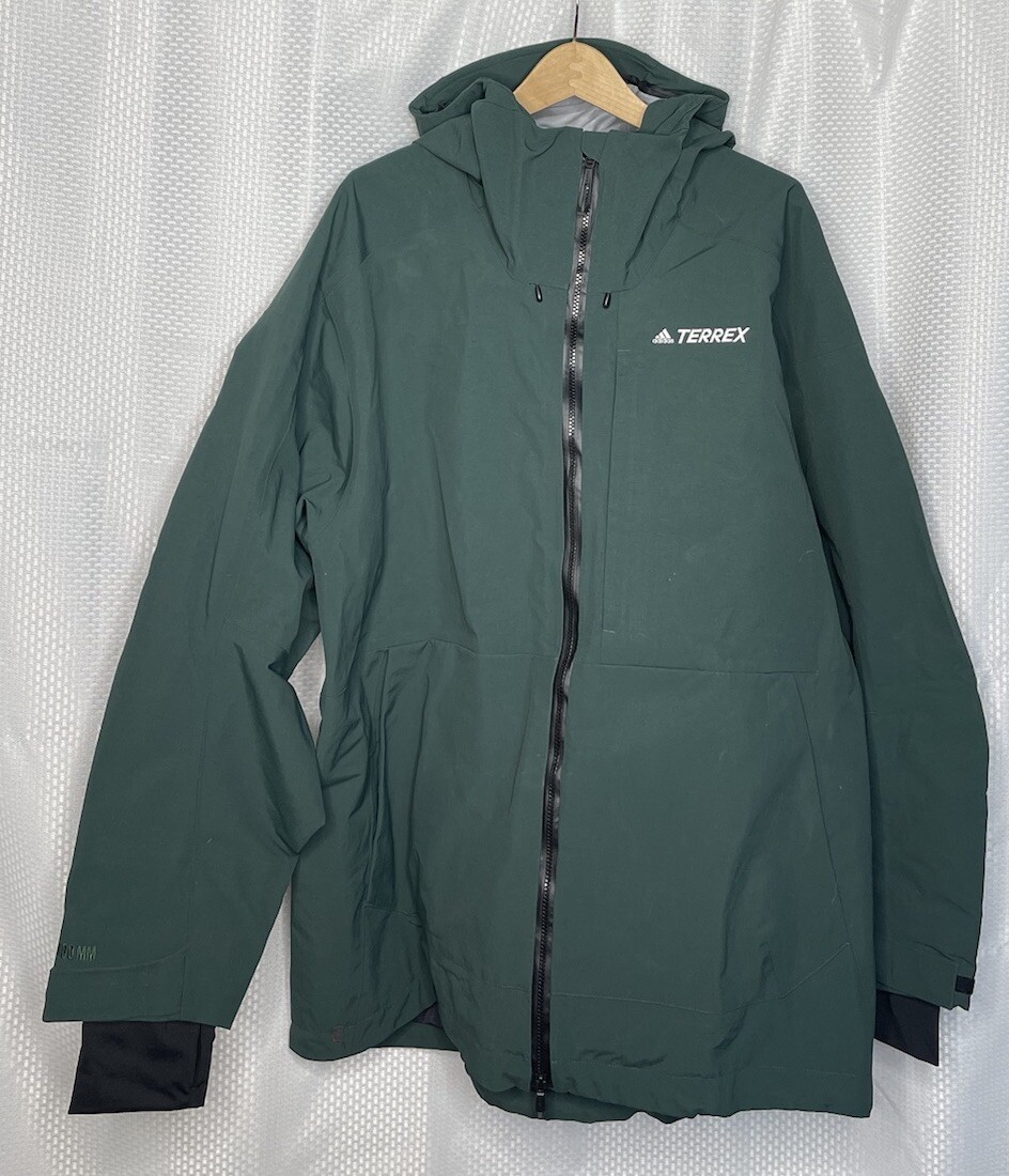 NWT ADIDAS TERREX MEN'S 3-LAYER SNOW JACKET FULL ZIP LONG
