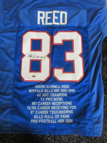 ANDRE REED STAT SIGNED 8X10 AUTOGRAPHED HOF FOOTBALL JERSEY BUFFALO BILLS W/ COA - Picture 2 of 14