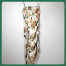 SHEIN Women's Abstract Print Ruched Camisole Midi Dress