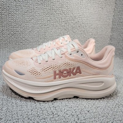 Hoka One One Bondi 9 Women's Size 8B Rose Latte Cream Running Shoes 1162012