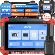 2025 XTOOL D7 BT V2.0 Wired & Wireless Car Bidirectional Full Diagnostic Scanner